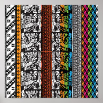 American culture pattern posters