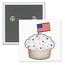 American Cupcake Pin