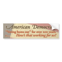 American Democracy Bumper Stickers
