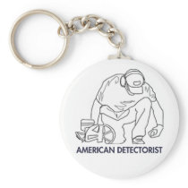 American Detectorist Classic Button Keychain