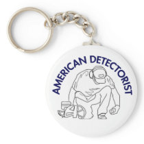 American Detectorist Classic Button Keychain