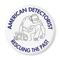 American Detectorist Round Magnet