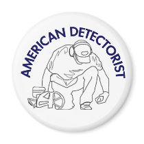 American Detectorist Round Magnet