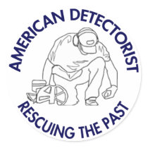 American Detectorist Round Sticker
