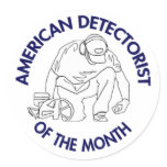 American Detectorist Round Sticker