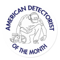 American Detectorist Round Sticker