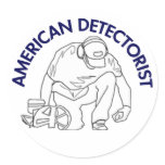 American Detectorist Round Sticker