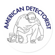 American Detectorist Round Sticker