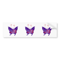 American Diva Butterfly bumper stickers by colorimages American Diva Butterfly bumper stickers
