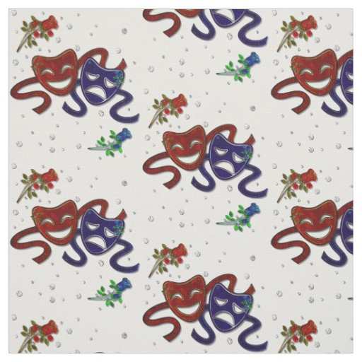 American Drama Comedy & Tragedy Fabric Zazzle