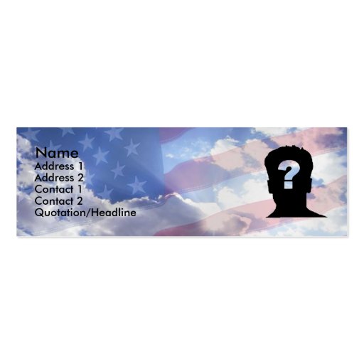 American Dream Business Card (front side)