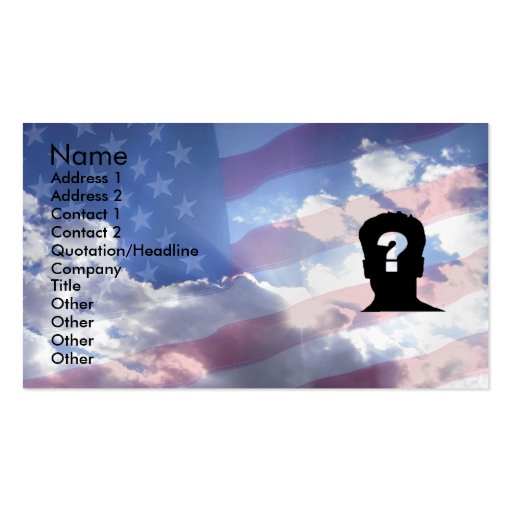 American Dream Business Card Templates (front side)