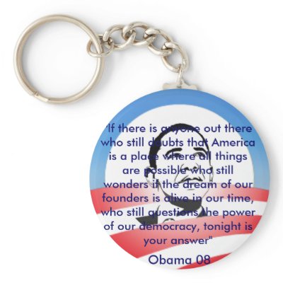 American Dream Obama Keyring RWB Keychain by funny_tshirt