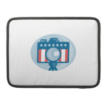 American DSLR Camera Stars and Stripes Flag Sleeves For MacBooks