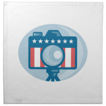American DSLR Camera Stars and Stripes Flag Napkins