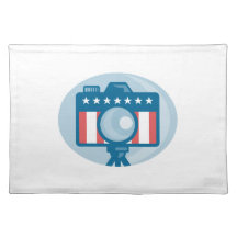 American DSLR Camera Stars and Stripes Flag Placemat