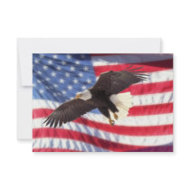 American Eagle & American Flag Invitation