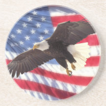 American Eagle and Flag Coaster