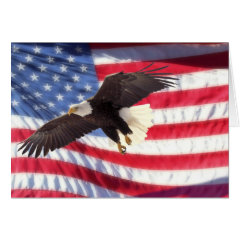 American Eagle and Flag Greeting Card