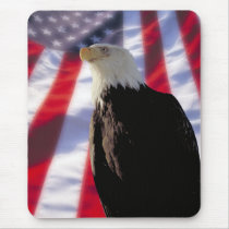 American Eagle and Flag Mousepad