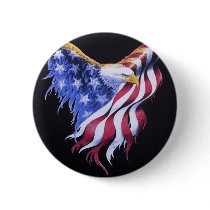 American Eagle Flag Button