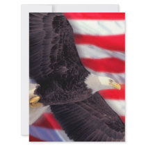 American Eagle & Flag Invitation