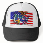 American Eagle US flag USA states hats