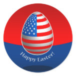 American Easter Round Sticker