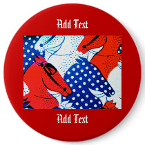 American Equestrian Horse Button