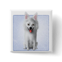 American Eskimo buttons by cartoondogs American Eskimo buttons