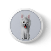 American Eskimo Button by cartoondogs American Eskimo Button