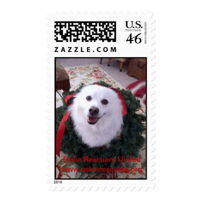 American Eskimo Christmas stamp