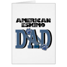 American Eskimo DAD Greeting Cards