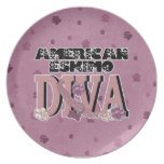 American Eskimo DIVA Party Plate