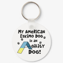 American Eskimo Dog Agility Dog keychains