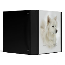 American Eskimo Dog Art Vinyl Binders