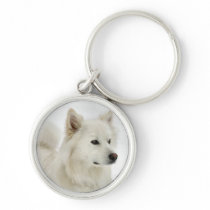 American Eskimo Dog Art Keychain
