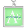 American Eskimo Dog Breed Monogram Necklace