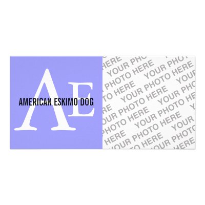 American Eskimo Dog Breed Monogram Picture Card by FCACshelter
