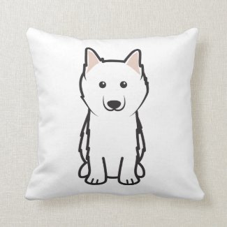 American Eskimo Dog Cartoon Pillow