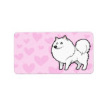 American Eskimo Dog / German Spitz Love Personalized Address Label