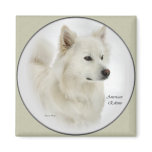 American Eskimo Dog Gifts Art Fridge Magnets