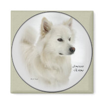 American Eskimo Dog Gifts Art magnets