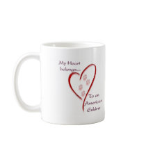 American Eskimo Dog heart Belongs mugs by GreyWolfCreation American Eskimo Dog heart Belongs mugs