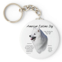 American Eskimo Dog History Design Key Chains