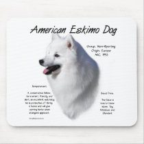 American Eskimo Dog History Design Mousepad
