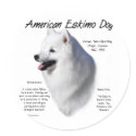 American Eskimo Dog History Design stickers
