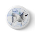 American Eskimo Dog Noel - Button by GreyWolfCreation American Eskimo Dog Noel - Button