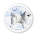 American Eskimo Dog Noel - Magnet by GreyWolfCreation American Eskimo Dog Noel - Magnet