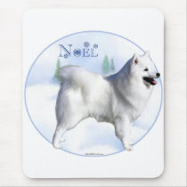 American Eskimo Dog Noel mousepads by GreyWolfCreation American Eskimo Dog Noel mousepads